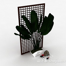 绿色室内盆栽3d模型下载