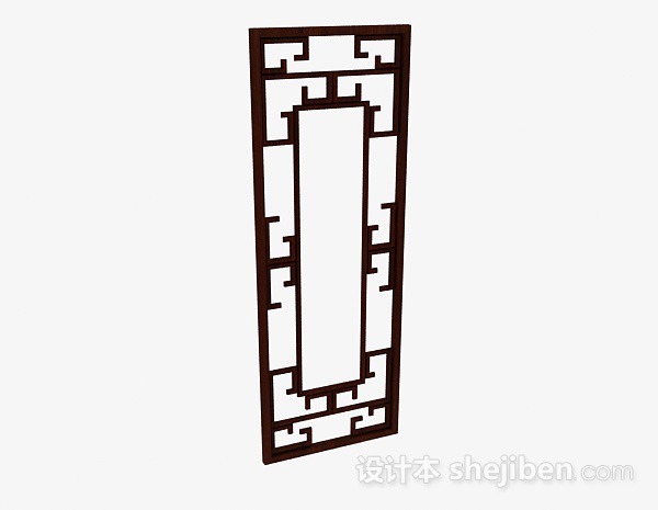 中式木质棕色门