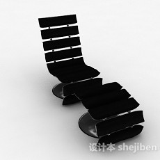 现代风格黑色休闲椅3d模型下载