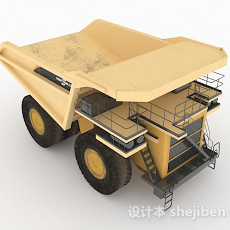黄色金属运土机3d模型下载