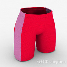 女性粉色运动紧身短裤3d模型下载