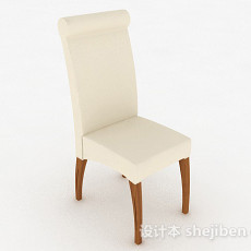 白色软垫家居椅3d模型下载