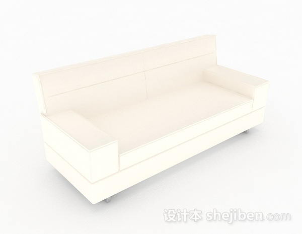 现代风白色沙发3d模型下载