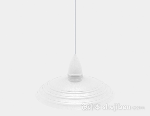 设计本现代白色金属吊灯3d模型下载