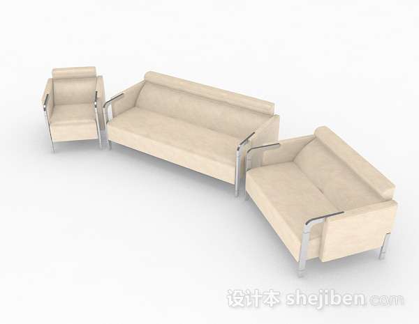 现代风格家居简约组合沙发3d模型下载