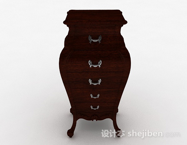 现代风格木质装饰厅柜3d模型下载