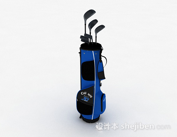 高尔夫球杆3d模型下载