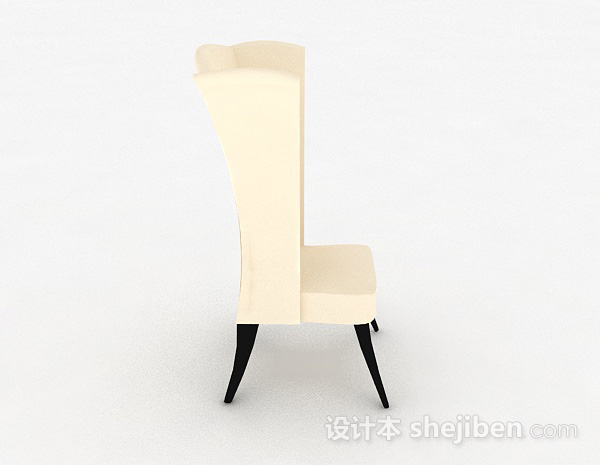 免费现代风白色时尚家居椅3d模型下载
