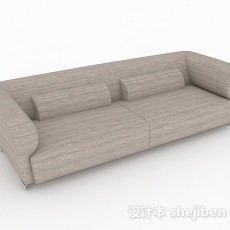棕色双人沙发3d模型下载