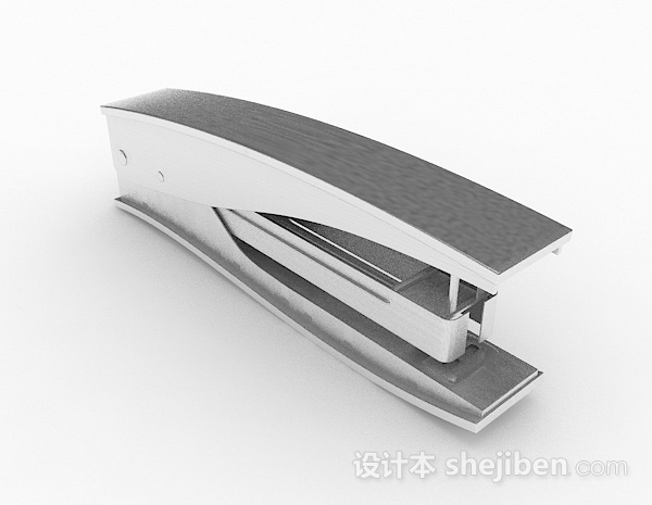 现代白色订书机3d模型下载