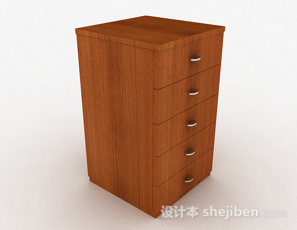 木质棕色家居柜子3d模型下载
