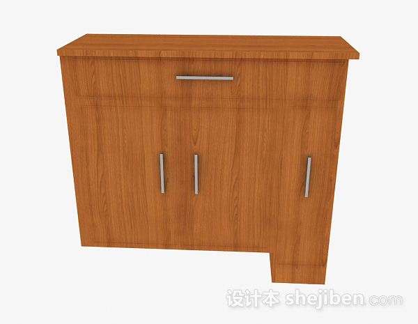 现代风格木质多门储物柜3d模型下载