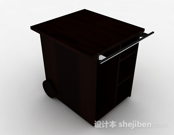 设计本棕色多功能储藏柜3d模型下载