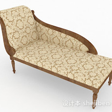 欧式风格家居双人沙发3d模型下载