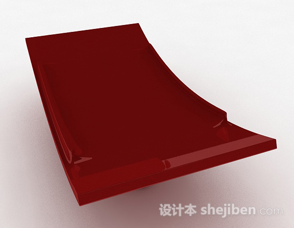 设计本红色餐盘3d模型下载