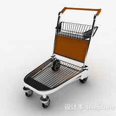现代风格行李搬运车3d模型下载