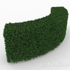 披针形树叶灌圆形造型3d模型下载