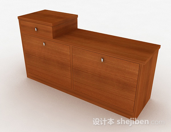 单层木质储物柜3d模型下载