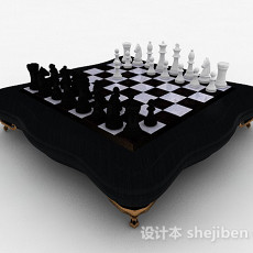 黑色西洋棋3d模型下载