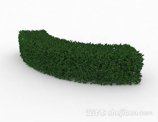 免费半圆造型绿色灌木3d模型下载