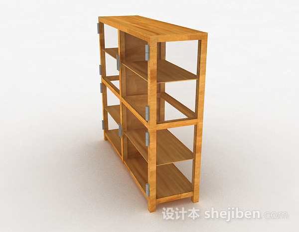 设计本黄色家居木质柜子3d模型下载