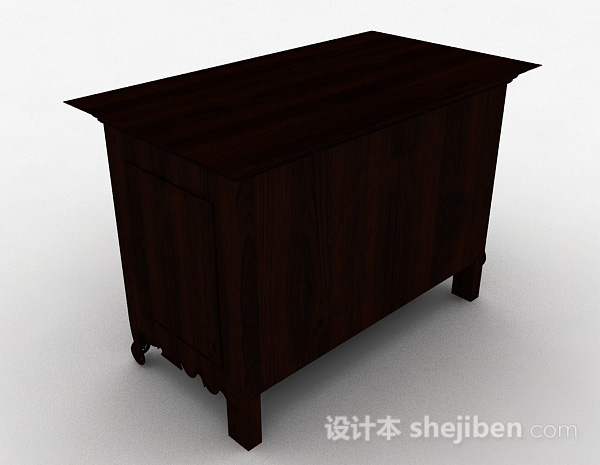 设计本欧式雕花木质单层储物柜3d模型下载