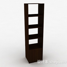 木质棕色立体展示柜3d模型下载