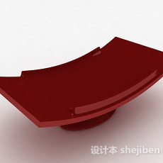 红色餐盘3d模型下载