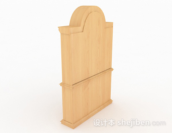 设计本家居木质书柜3d模型下载