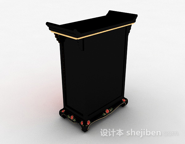 设计本中式风格衣柜3d模型下载