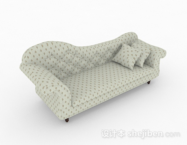 田园风格双人沙发3d模型下载