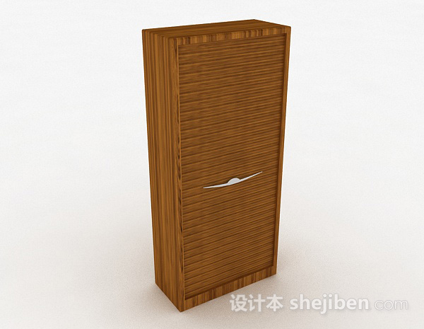棕色立体衣柜3d模型下载