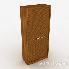 棕色立体衣柜3d模型下载