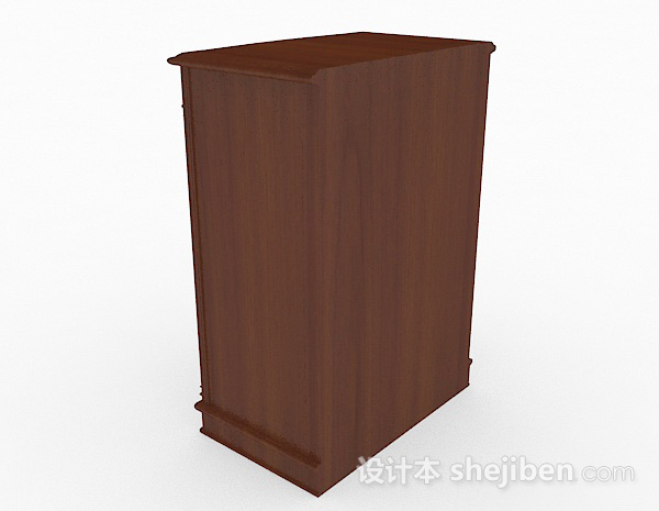 设计本家居木质厅柜3d模型下载