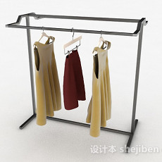 现代风格不锈钢晾衣架3d模型下载
