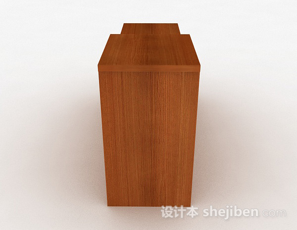 设计本单层木质储物柜3d模型下载