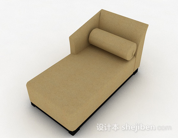 现代风格米白色单人沙发3d模型下载