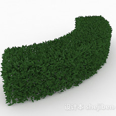 半圆造型绿色灌木3d模型下载
