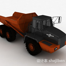橙色拉土机3d模型下载