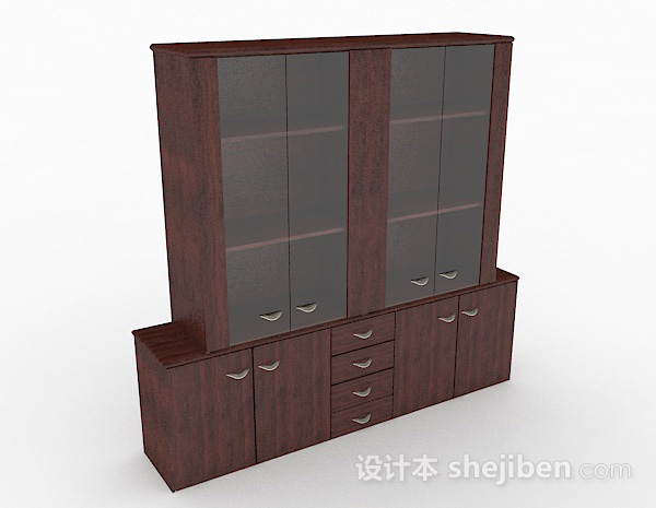 现代简约木质书柜