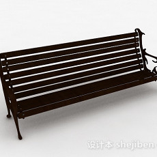 室外休闲木质椅子3d模型下载