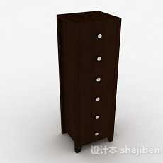 棕色木质柜子3d模型下载