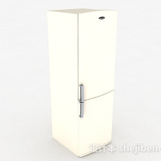 现代白色冰箱3d模型下载