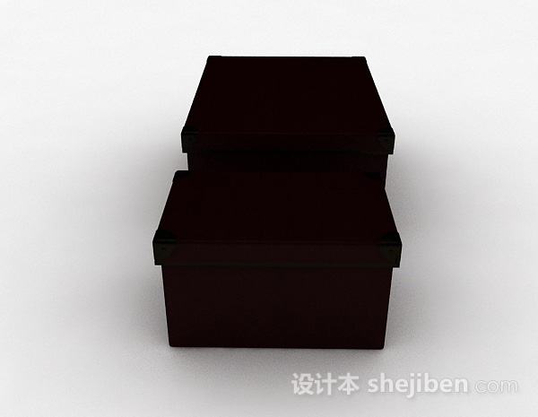 现代风格紫色办公文件盒子3d模型下载