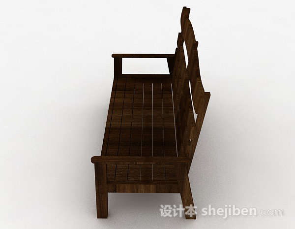 设计本木质棕色休闲椅3d模型下载