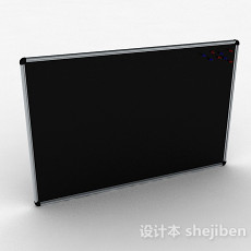 黑色方形黑板3d模型下载