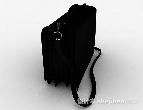 设计本黑色手提公文包3d模型下载