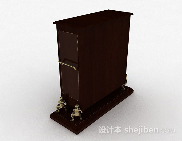设计本欧式金属雕刻储物柜3d模型下载