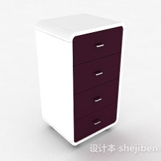 紫色时尚家居柜子3d模型下载