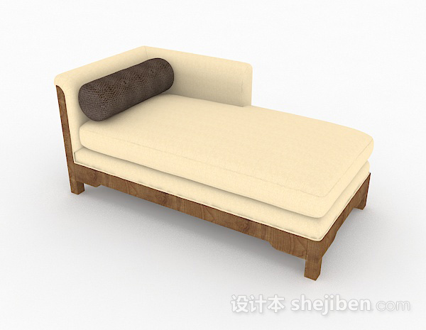 田园木质沙发躺椅3d模型下载
